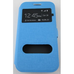 étui portefeuille samsung galaxy ace 4 bleu ciel 