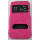 étui portefeuille samsung galaxy ace 4 rose fushia