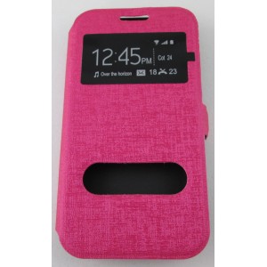 étui portefeuille samsung galaxy ace 4 rose fushia