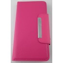 étui portefeuille wiko darkfull rose fushia