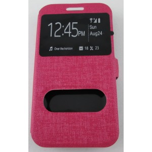 étui portefeuille samsung galaxy trend lite 2 rose fushia