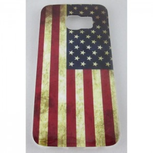 coque samsung galaxy S6 edge drapeau américain usé