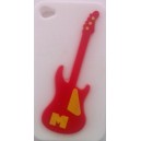 Coque Silicone Guitare / Blanc Iphone 4 / 4S