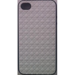 Coque Arrière semi rigide matelassée Blanc Iphone 4 / 4S