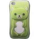 Coque Arrière Ourson Alu vert Iphone 4 / 4S