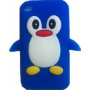 Coque Silicone Pingouin Ipod Touch 4 Bleu 