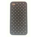 Coque Iphone 4/ 4S noir strass aluminium