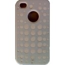 Coque Silicone perforée Iphone 4 / 4S Blanc