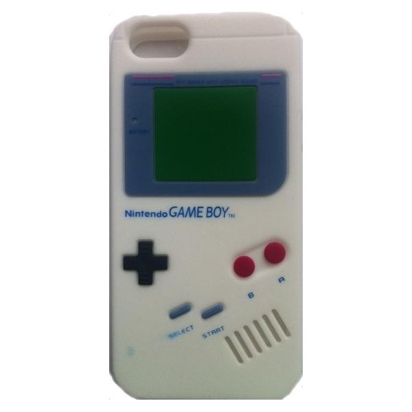 Coque IPhone 5/5S blanche game boy silicone - Accessoire Discount