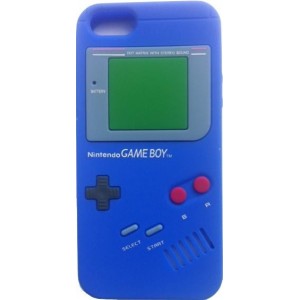 Coque Silicone Game boy Iphone 5 bleu foncé