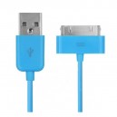 Cable USB compatible Iphone 3G / 3GS / 4 / 4S /Ipad / Ipod bleu