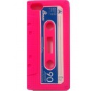 Coque Cassette Silicone Rose fushia Apple Iphone 5