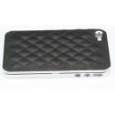 Coque noire matelassé Aluminium Apple Iphone 4 / 4S