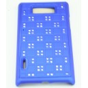 Coque LG Optimus L7 bleu strass