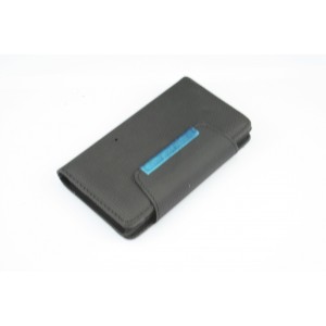 Housse Portefeuille Noir et bleu Pour LG Optimus L7 P700