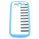 Coque bleu Samsung Galaxy S3 / i9300 piano Silicone 