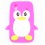 Coque Pingouin Samsung Galaxy Ace rose fushia Silicone