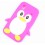 Coque Pingouin Samsung Galaxy Ace rose fushia Silicone