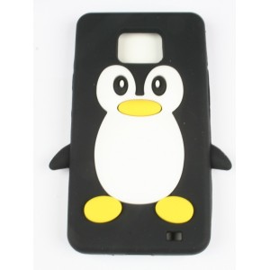 Coque Pingouin Samsung Galaxy S2/ I9100 Noire