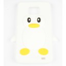 Coque Samsung Galaxy S2 blanche pingouin silicone