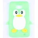 Coque Samsung Galaxy S2 Verte pingouin Silicone