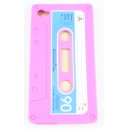 Coque Iphone 4 / 4S Cassette rose Silicone