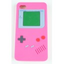 Coque Iphone 4 / 4S Game boy rose fushia Silicone