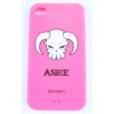 Coque Iphone 4 / 4S Rose fushia motif taureau