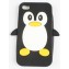 Coque IPhone 4/ 4S noir pingouin silicone