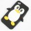 Coque iphone 4 / 4s pingouin noir silicone