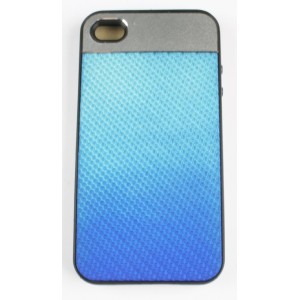 Coque iphone 4 / 4s bleu semi rigide