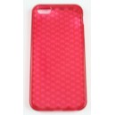 Coque iphone 5 rouge effet nid d'abeille silicone