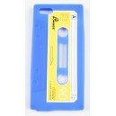 Coque iphone 5/5S cassette bleu silicone