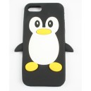 Coque iphone 5 pingouin noir silicone