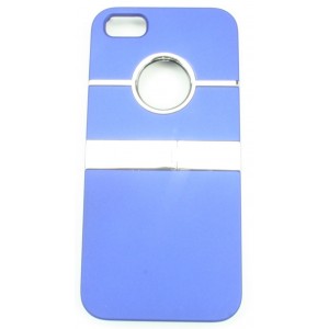 Coque iphone 5 bleu avec support