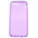 Coque iphone 5/5S violette silicone effet nid d'abeille