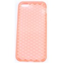 Coque iphone 5 orange silicone effet nid d'abeille