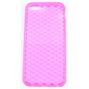 Coque iphone 5/5S rose fushia silicone effet nid d'abeille