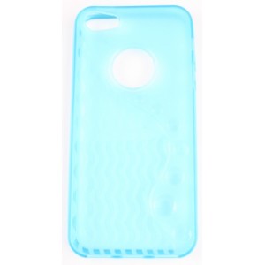 Coque iphone 5 bleu ciel silicone 