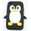 Coque Iphone 3G / 3GS pingouin noir Silicone