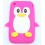 Coque Iphone 3G / 3GS pingouin rose fushia Silicone