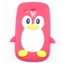 Coque samsung galaxy s3 mini rouge pingouin silicone