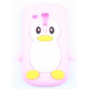 Coque samsung galaxy s3 mini pingouin rose pale silicone