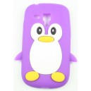 Coque samsung galaxy s3 mini pingouin violet silicone