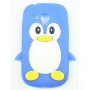 coque samsung galaxy s3 mini pingouin bleu silicone