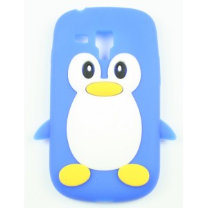 coque samsung galaxy s3 mini pingouin bleu silicone