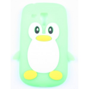 Coque samsung galaxy s3 mini pingouin vert silicone