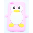 Coque Ipod Touch 4 rose pâle pingouin Silicone