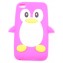 Coque Ipod Touch 4 Rose Fushia pingouin Silicone