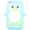 Coque Ipod Touch 4 Bleu Ciel pingouin Silicone